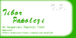 tibor papolczi business card